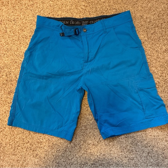 Prana Other - Prana Stretch Zion Shorts Mens 34 blue  Cargo Hiking Outdoor Belted Quick Dry